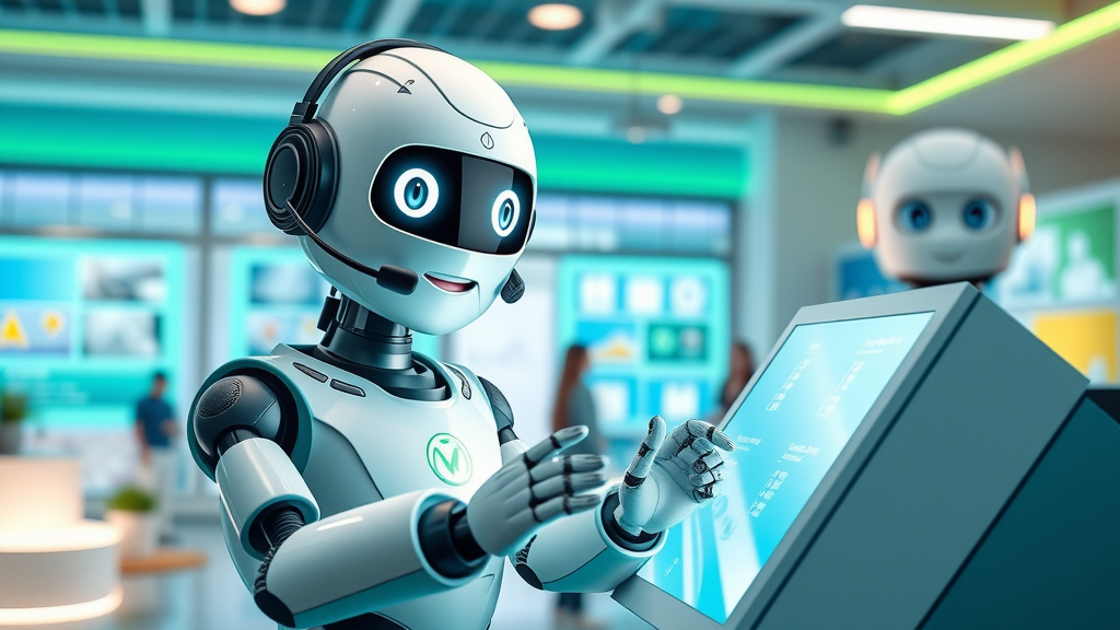 Customer service automation chatbot interacting with customer small business