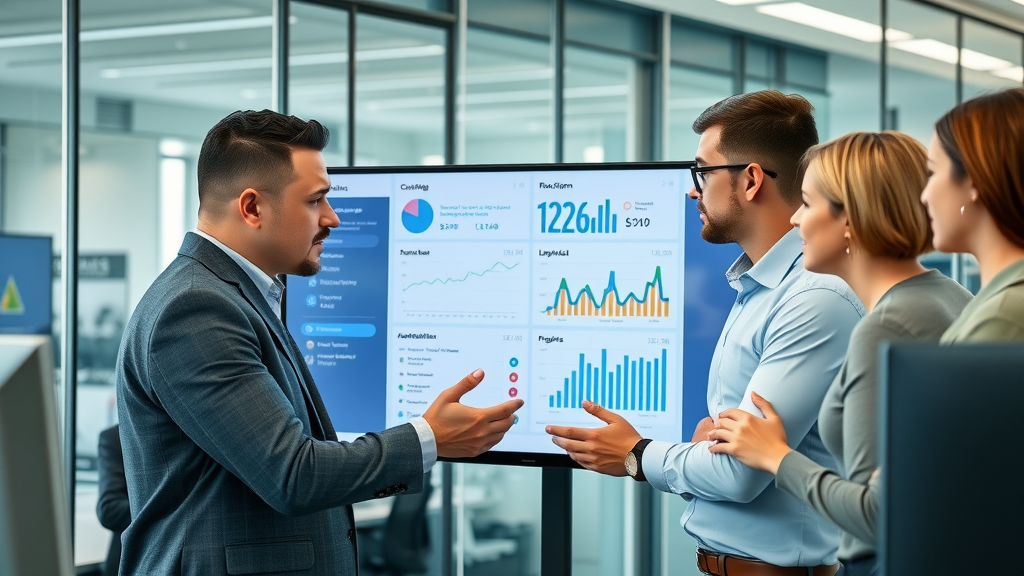 chatbots for customer service dynamic business team analyzing chatbot dashboard
