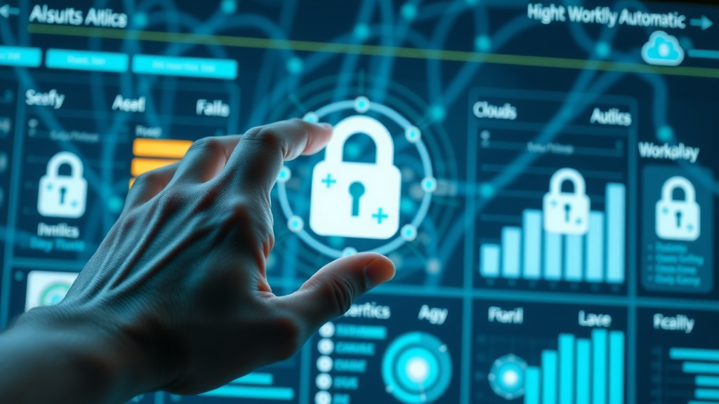 Software dashboard showcasing analytics and workflow automation, core features of small business AI solutions