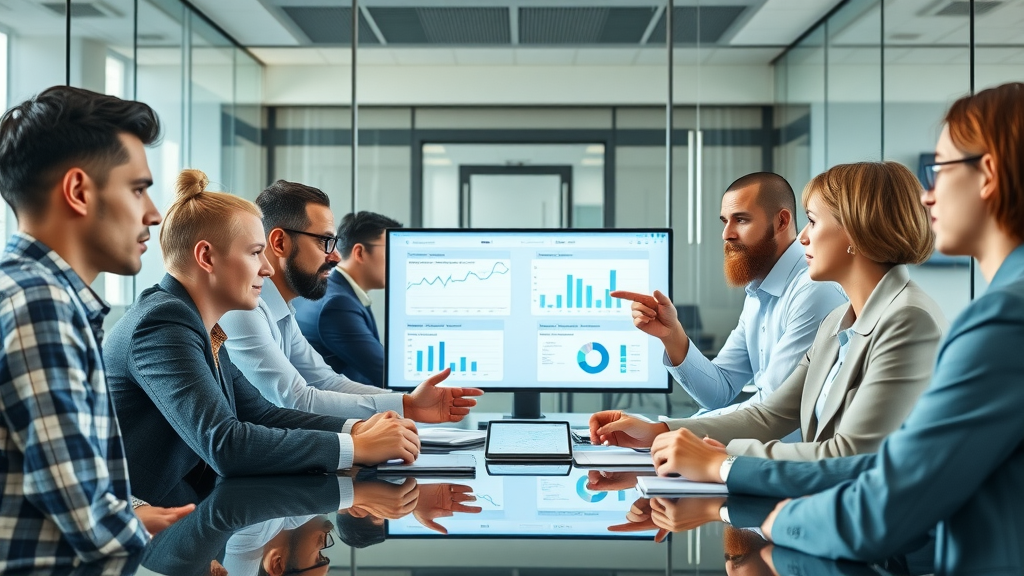 Small business automation team focused on workflow software discussion
