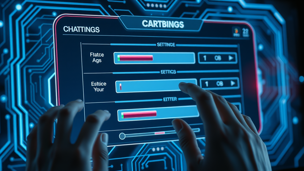 ai chatbot sleek chatbot settings panel customer service customization options